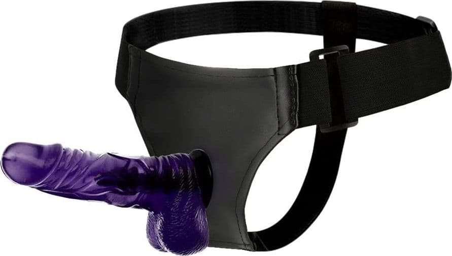 Strap-on Harness Attraction Robert viola 15 cm Ø 3,9 cm cintura regolabile - 5