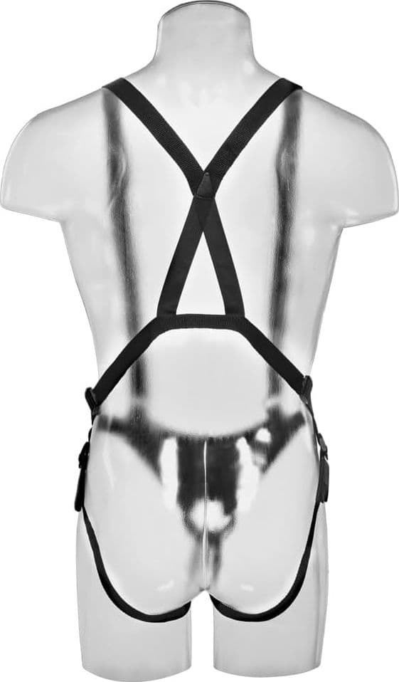 Strap-on King Extreme XXXL Cock Hollow Suspender 27,9 cm Ø 5,6 cm cavo con harness regolabile - 11