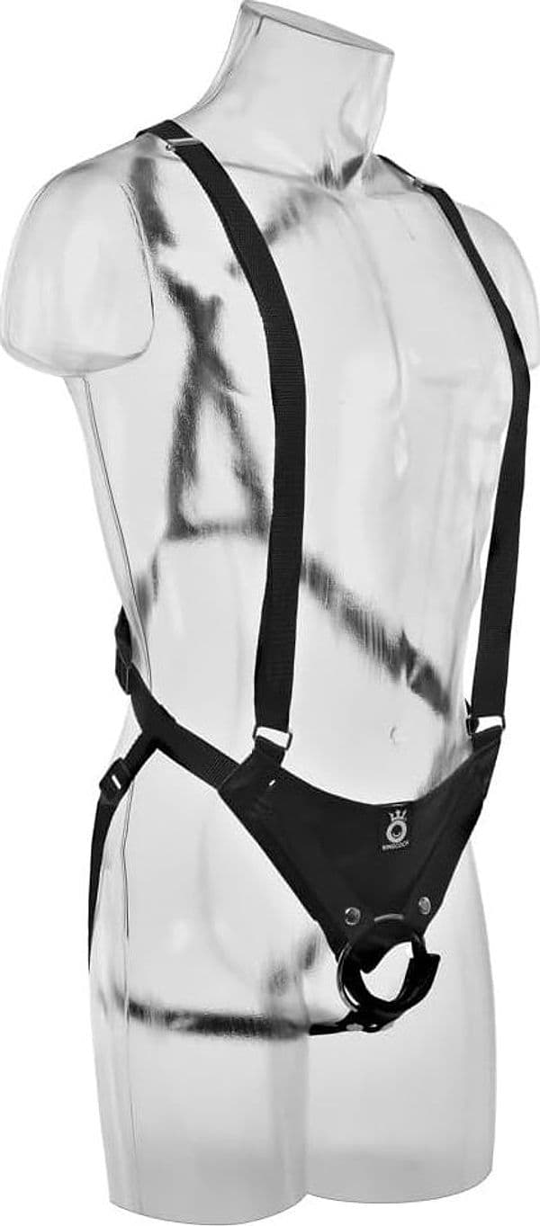 Strap-on King Extreme XXXL Cock Hollow Suspender 27,9 cm Ø 5,6 cm cavo con harness regolabile - 12