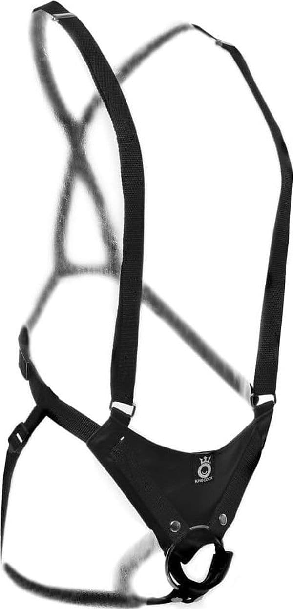 Strap-on King Extreme XXXL Cock Hollow Suspender 27,9 cm Ø 5,6 cm cavo con harness regolabile - 13