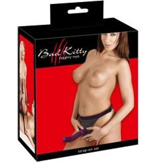Strap-On Bad Kitty Viola Set 3 Dildo 17-18 cm Harness Regolabile S-XL Orion - 7
