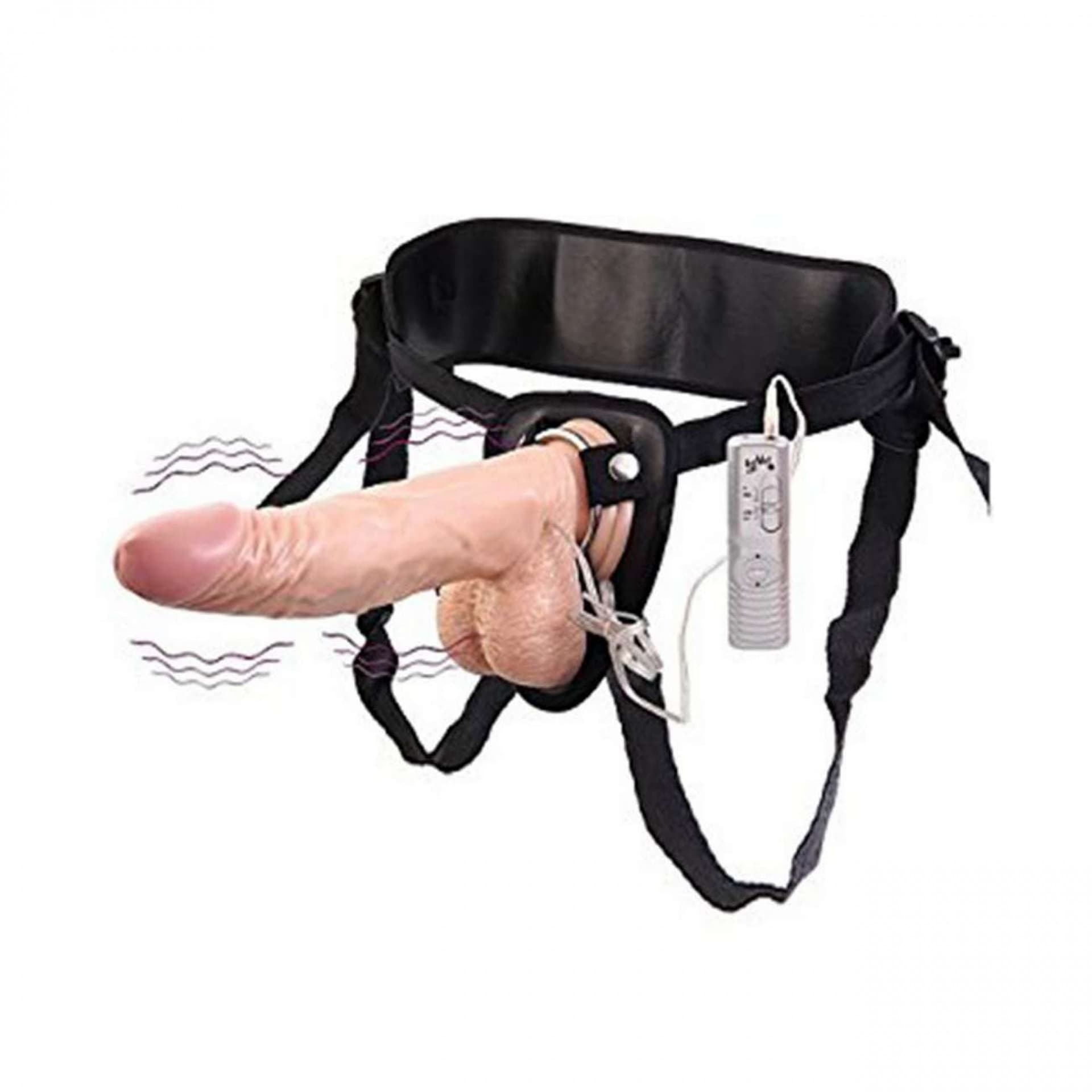 Strap-On Vibrante NMC Potent Plunger Dildo 20 cm Ø 4,3 cm Ventosa Harness Regolabile - 2
