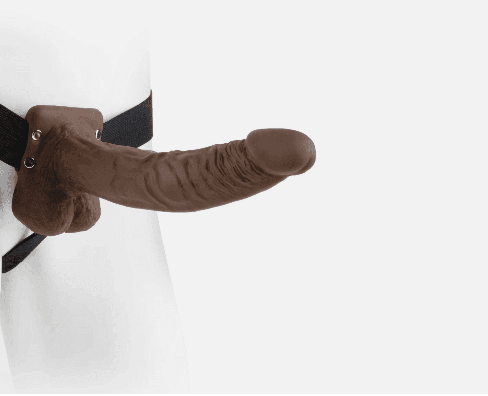 Strap-On Cavo Pipedream Fetish Fantasy 24 cm Ø 4,6 cm con Testicoli Harness Regolabile PD3374-29 - 2