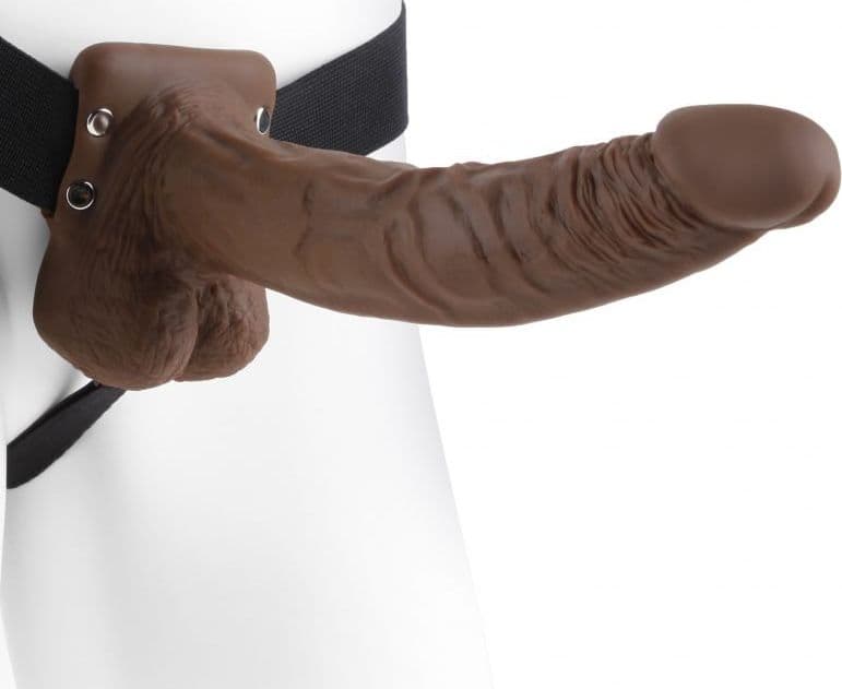 Strap-On Cavo Pipedream Fetish Fantasy 24 cm Ø 4,6 cm con Testicoli Harness Regolabile PD3374-29 - 5