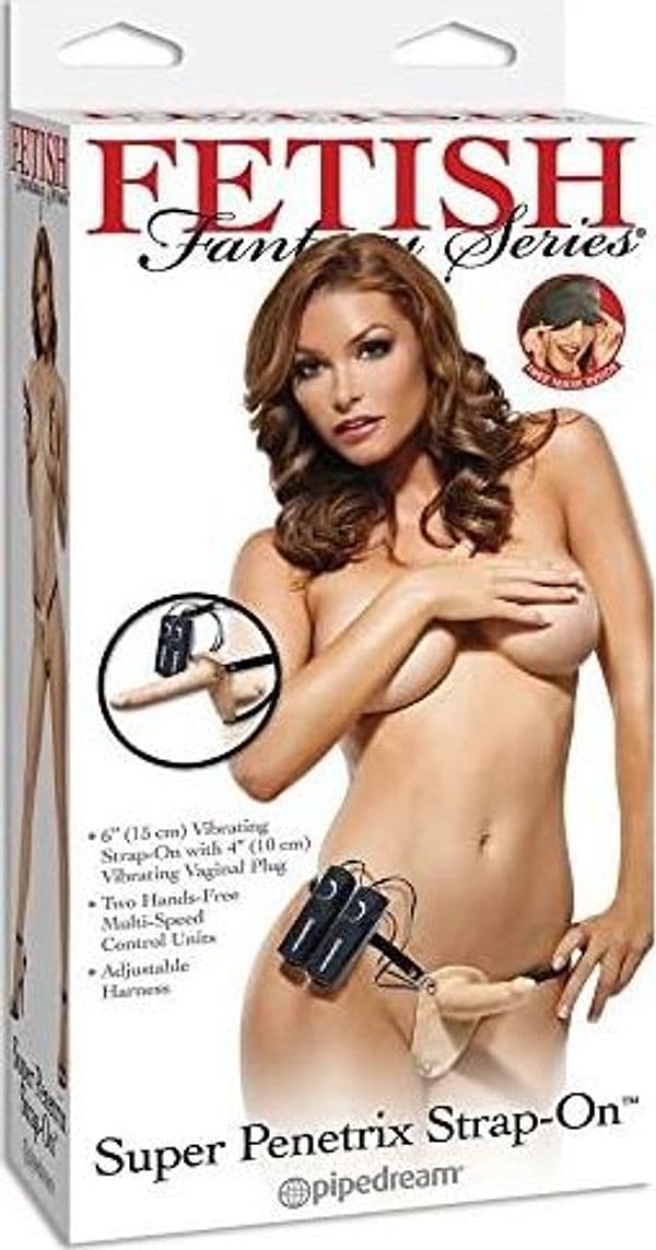 Strap-On Vibrante Pipedream Super Penetrix 15 cm + Plug 10 cm Doppio Controllo PD3351-20 - 7