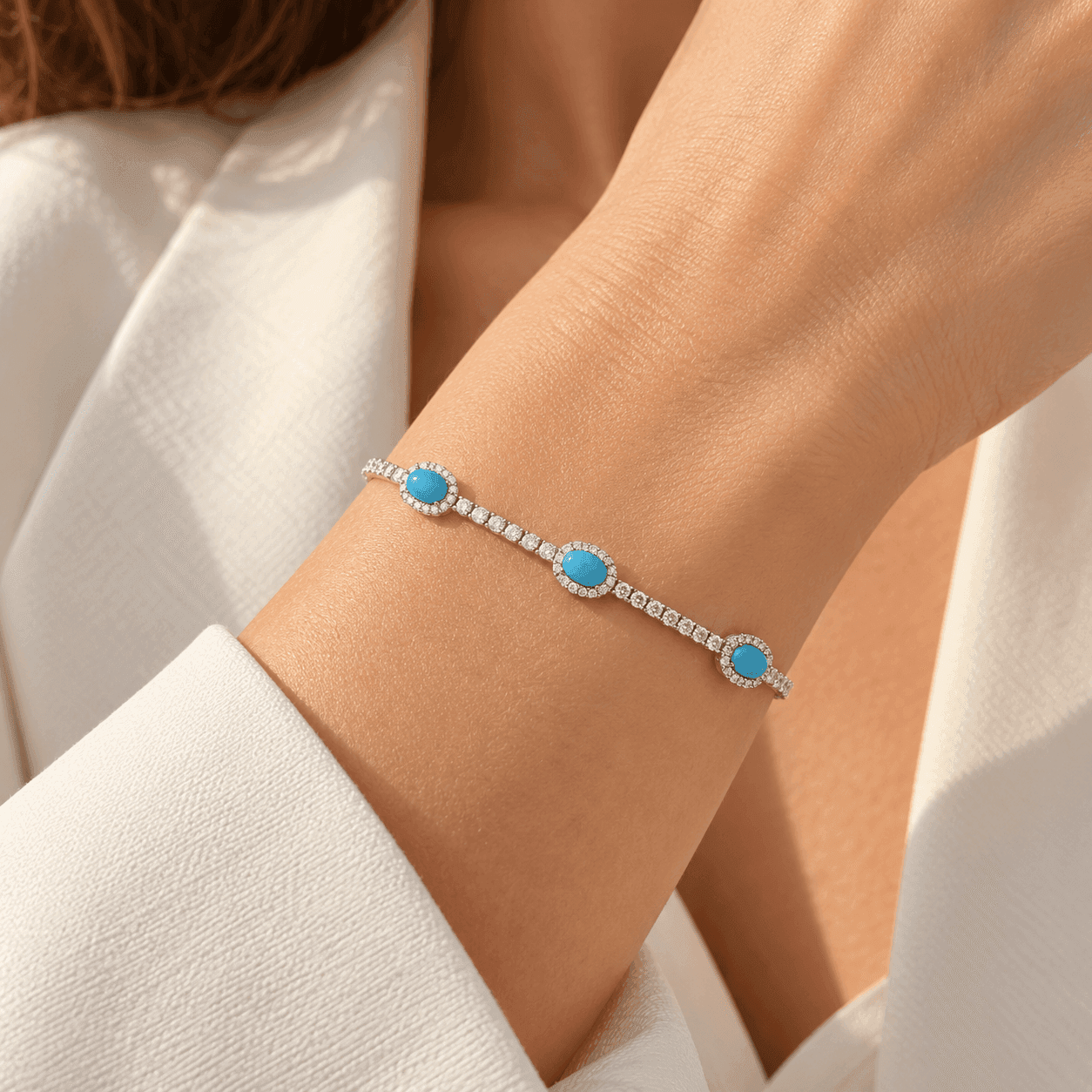 Alba Bijoux – Bracciale Tennis Azzurra - 6