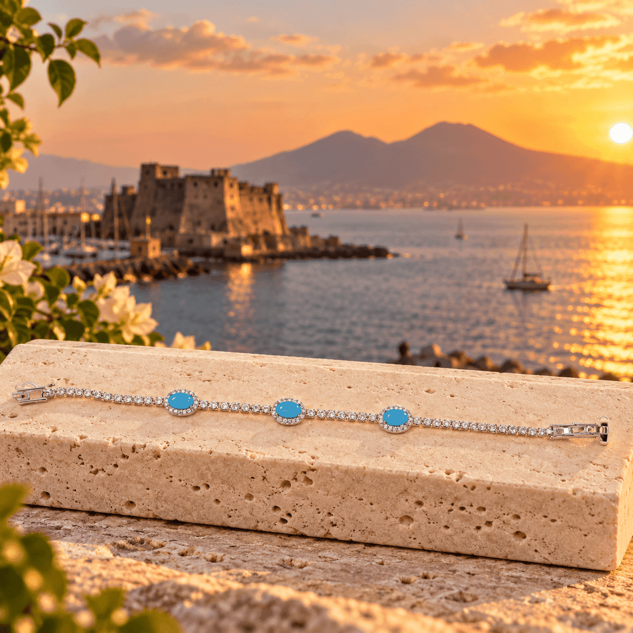 Alba Bijoux – Bracciale Tennis Azzurra - 5
