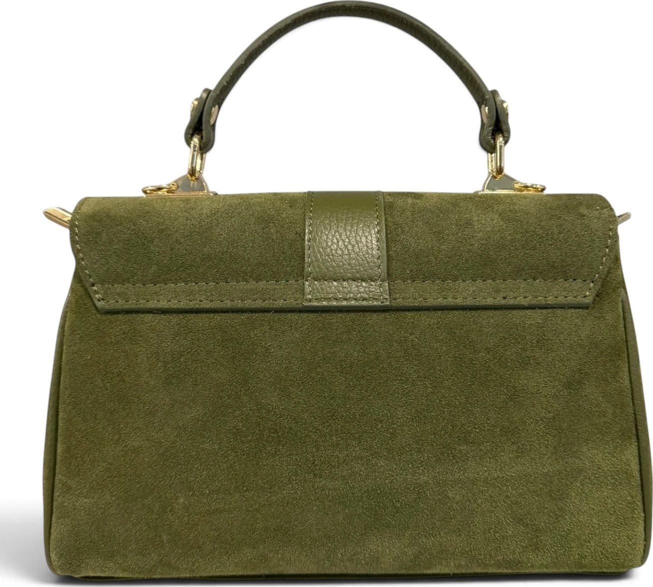 Modarno Borsa donna a mano/tracolla in Camoscio vera pelle 26x12x16 cm - 10