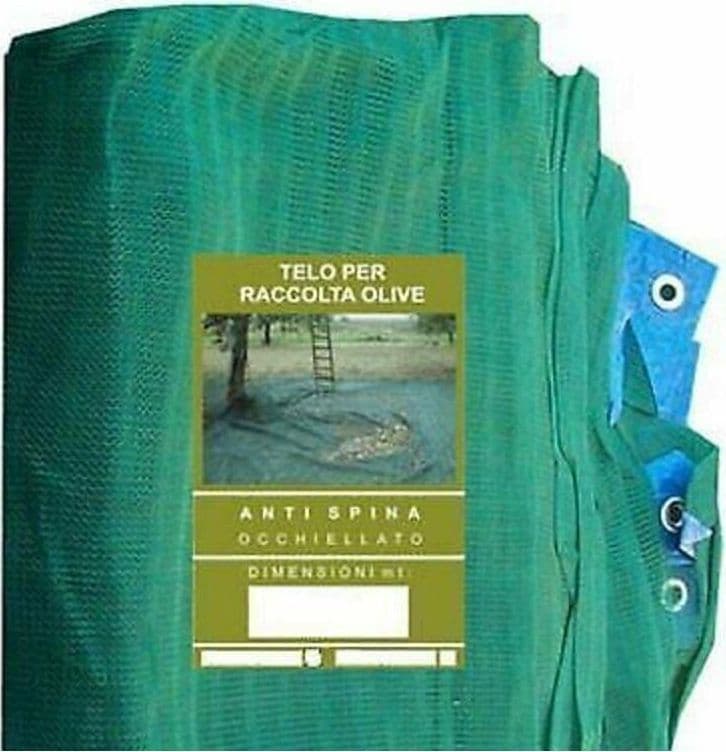 rete telo raccolta olive antispina + bordo rinforzato occhielli 4 lati mt 4 x 6 - 2