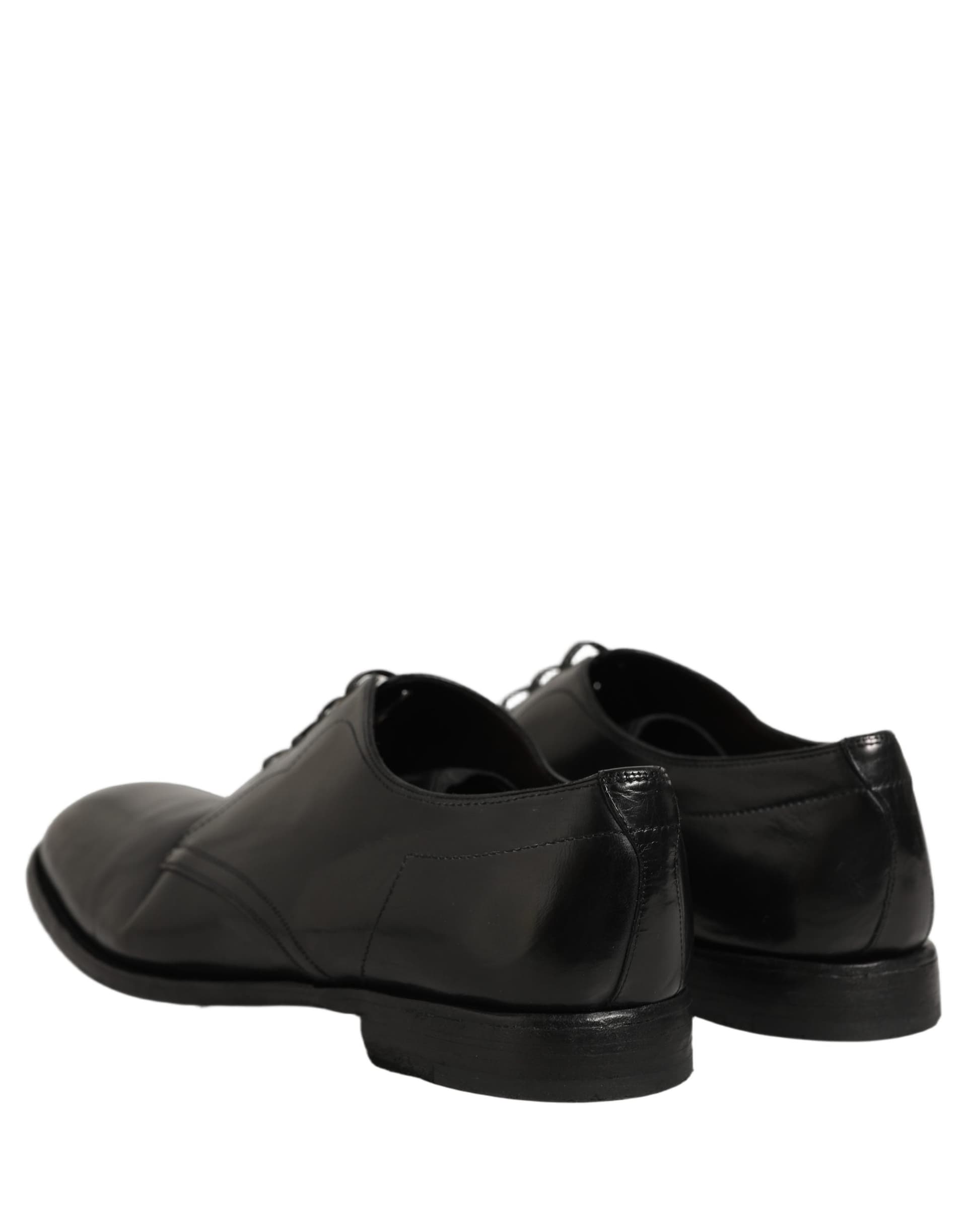 Dolce & Gabbana Black Calfskin Leather Derby Men Dress Shoes - 5