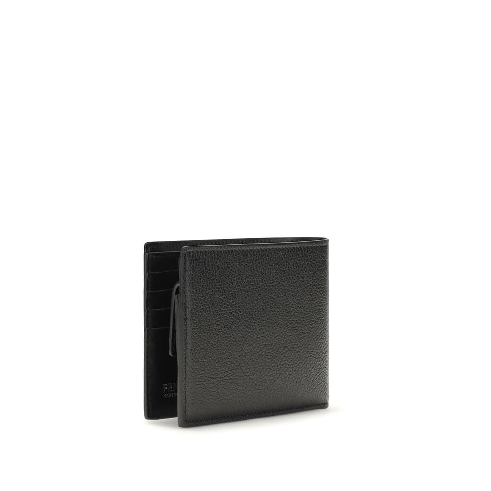 Fendi Black Calf Leather Bos Taurus Wallet - 2