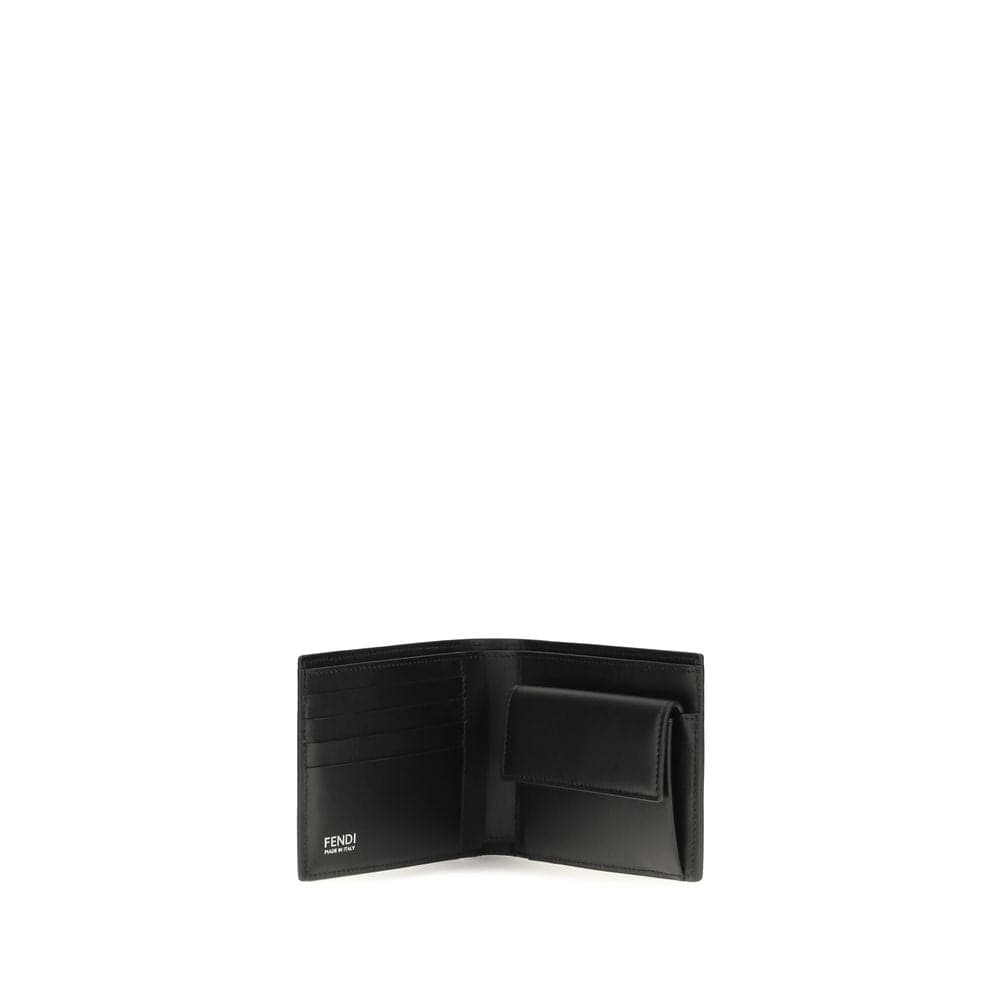 Fendi Black Calf Leather Bos Taurus Wallet - 3