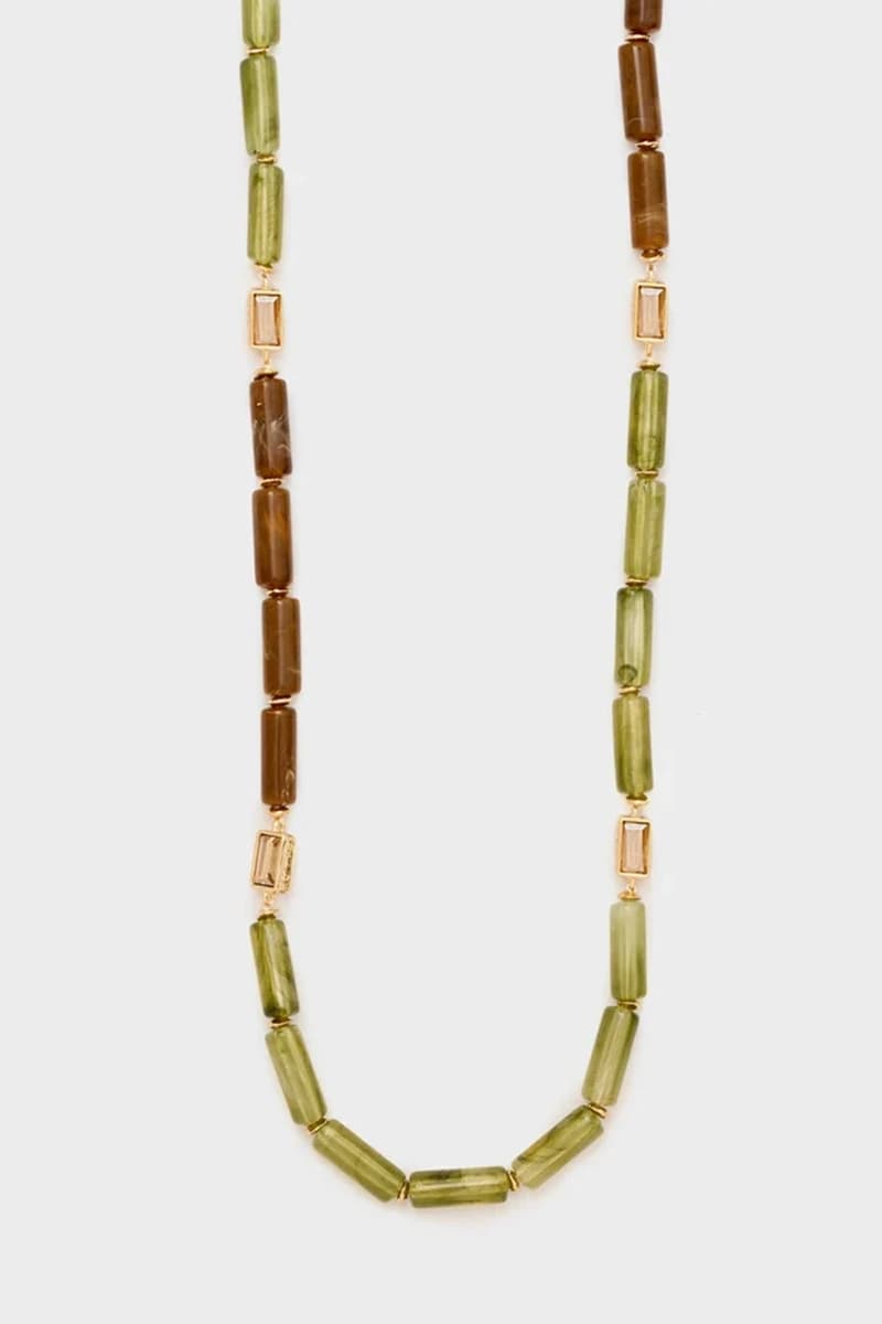 Collana Jil lunga con pietre baguette | NALÌ - 2