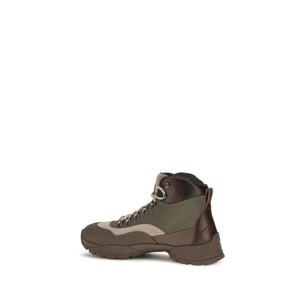 Brunello Cucinelli Bicolor Nylon Lace-Up Boots - 3