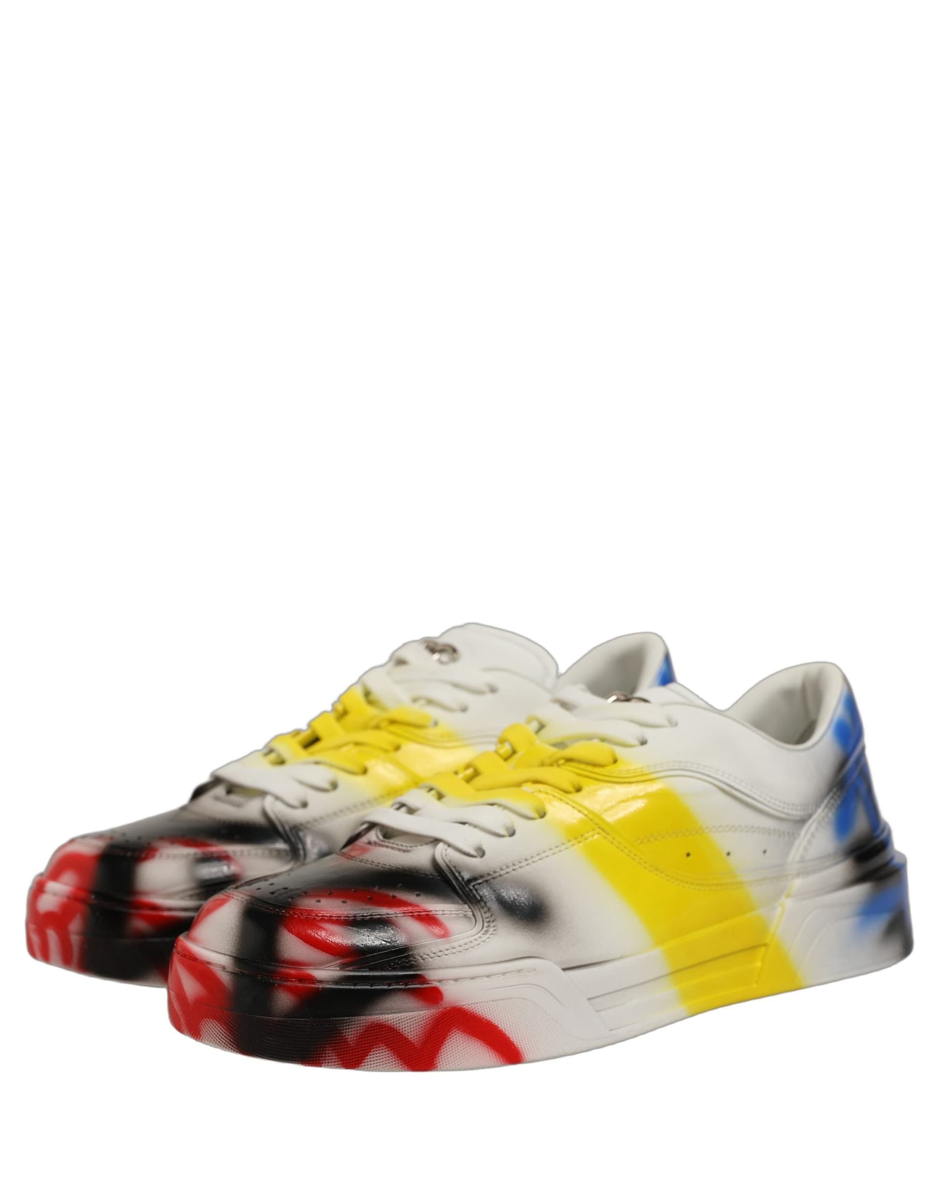Dolce & Gabbana Multicolor New Roma Paint Sneakers Men Shoes - 4