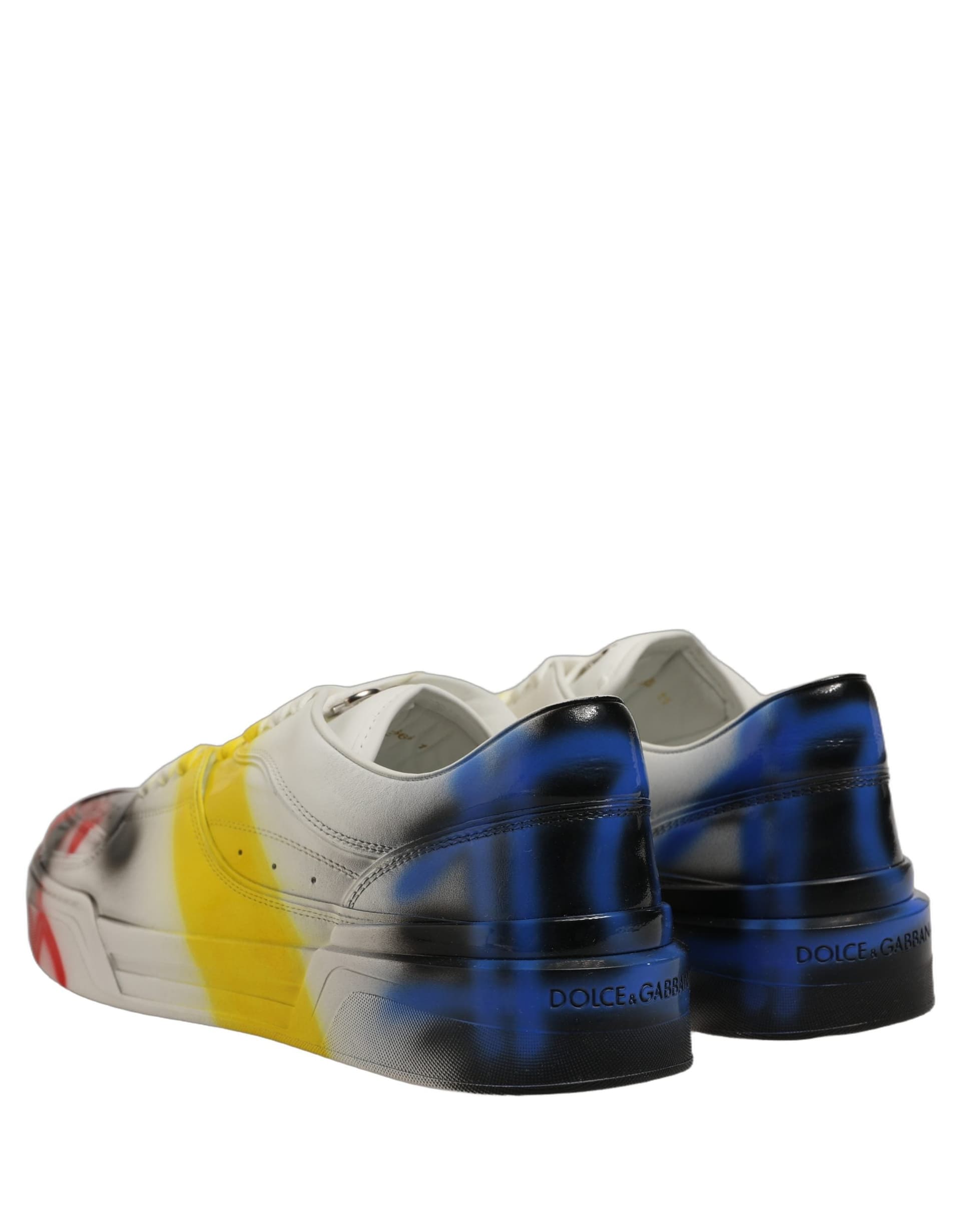 Dolce & Gabbana Multicolor New Roma Paint Sneakers Men Shoes - 5
