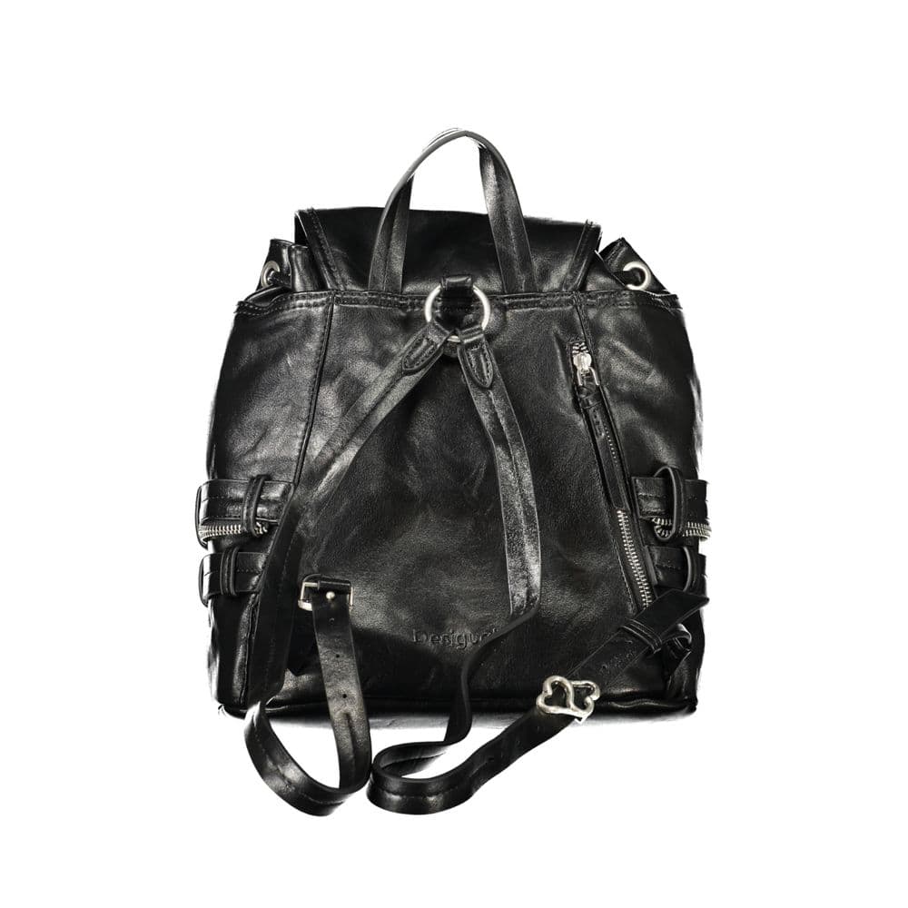 Desigual Black Polyurethane Womens Backpack - 2