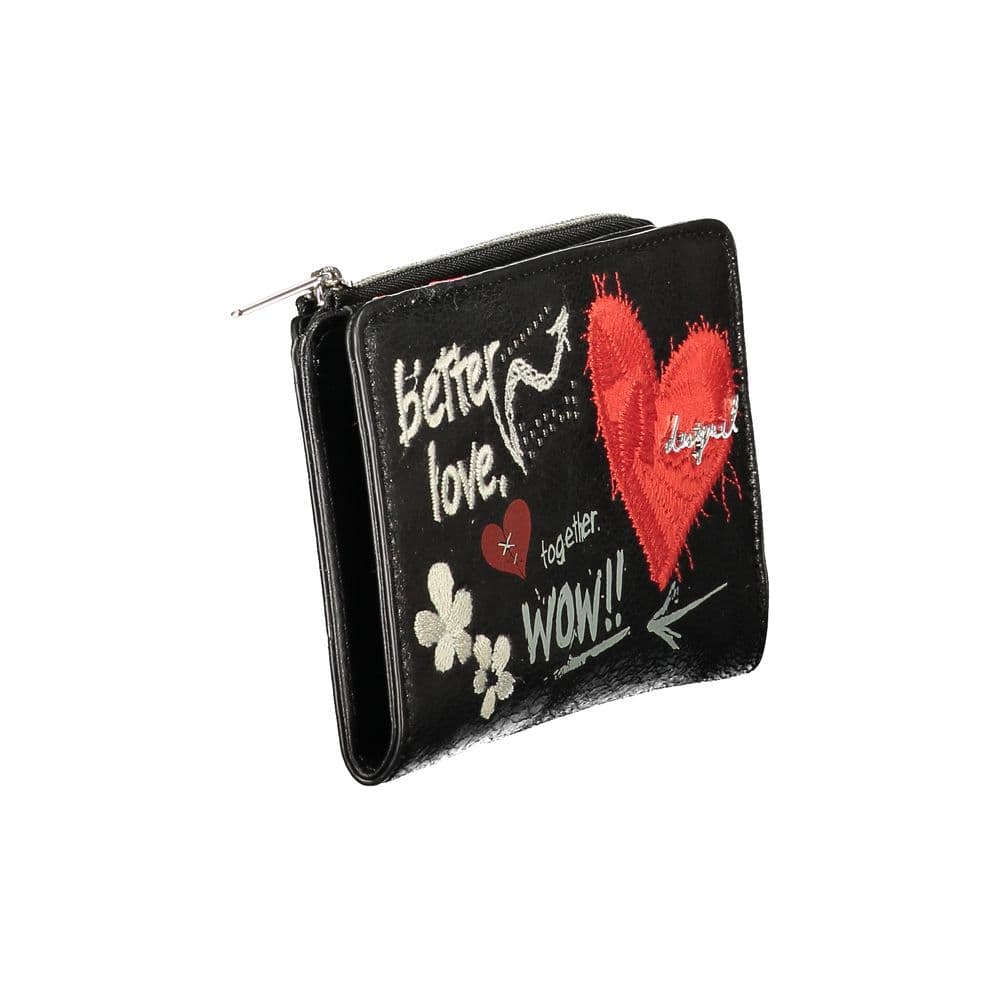 Desigual Black Polyurethane Womens Wallet - 3