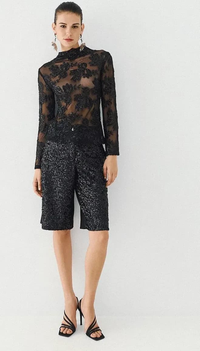 Top semitrasparente con paillettes | ACCESS FASHION - 13