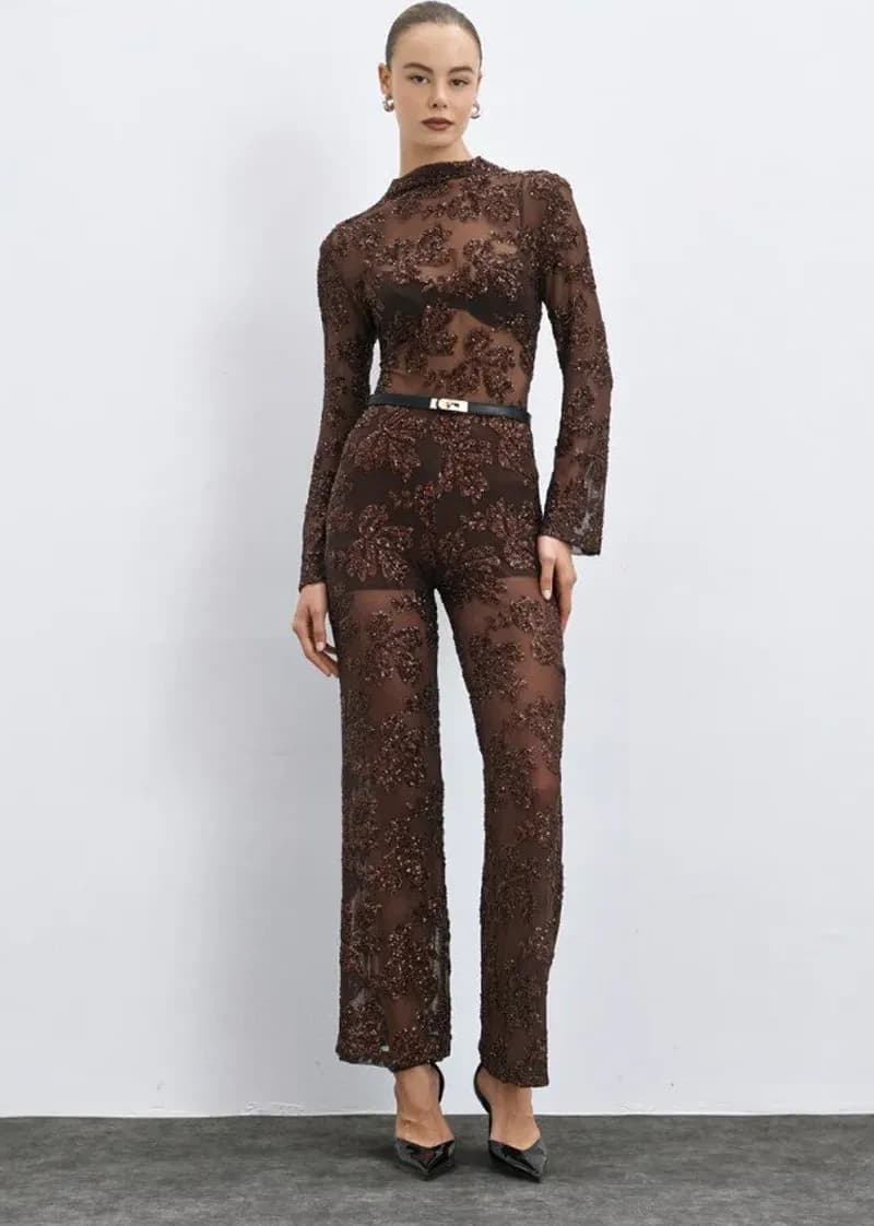 Top semitrasparente con paillettes | ACCESS FASHION - 4