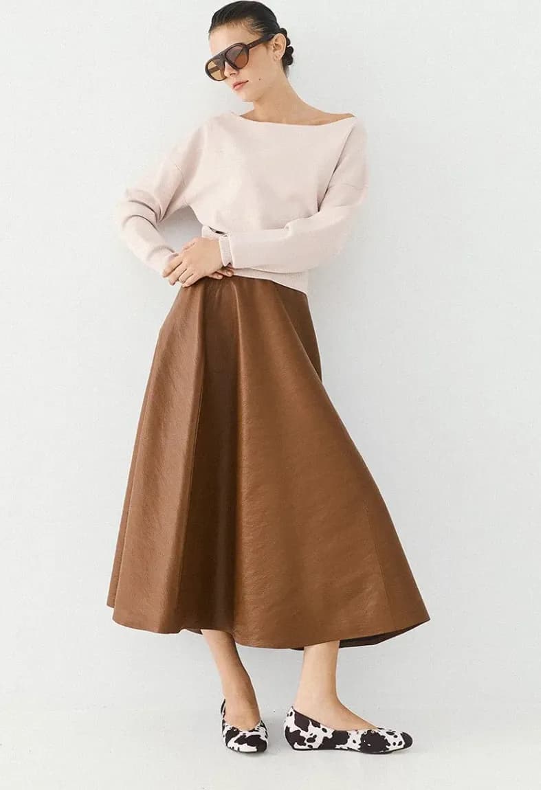 Gonna midi in similpelle | ACCESS FASHION - 4