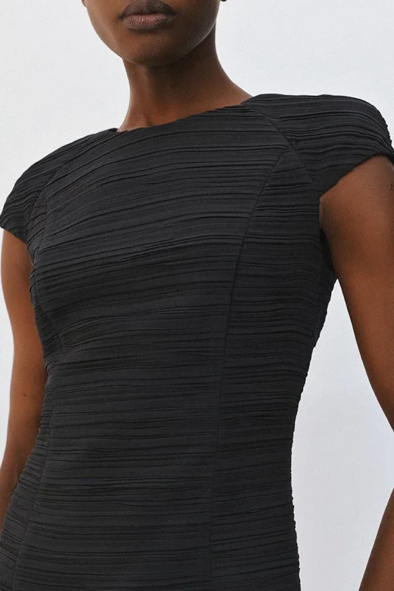 Mini abito plissettato con spalline imbottite | ACCESS FASHION - 3
