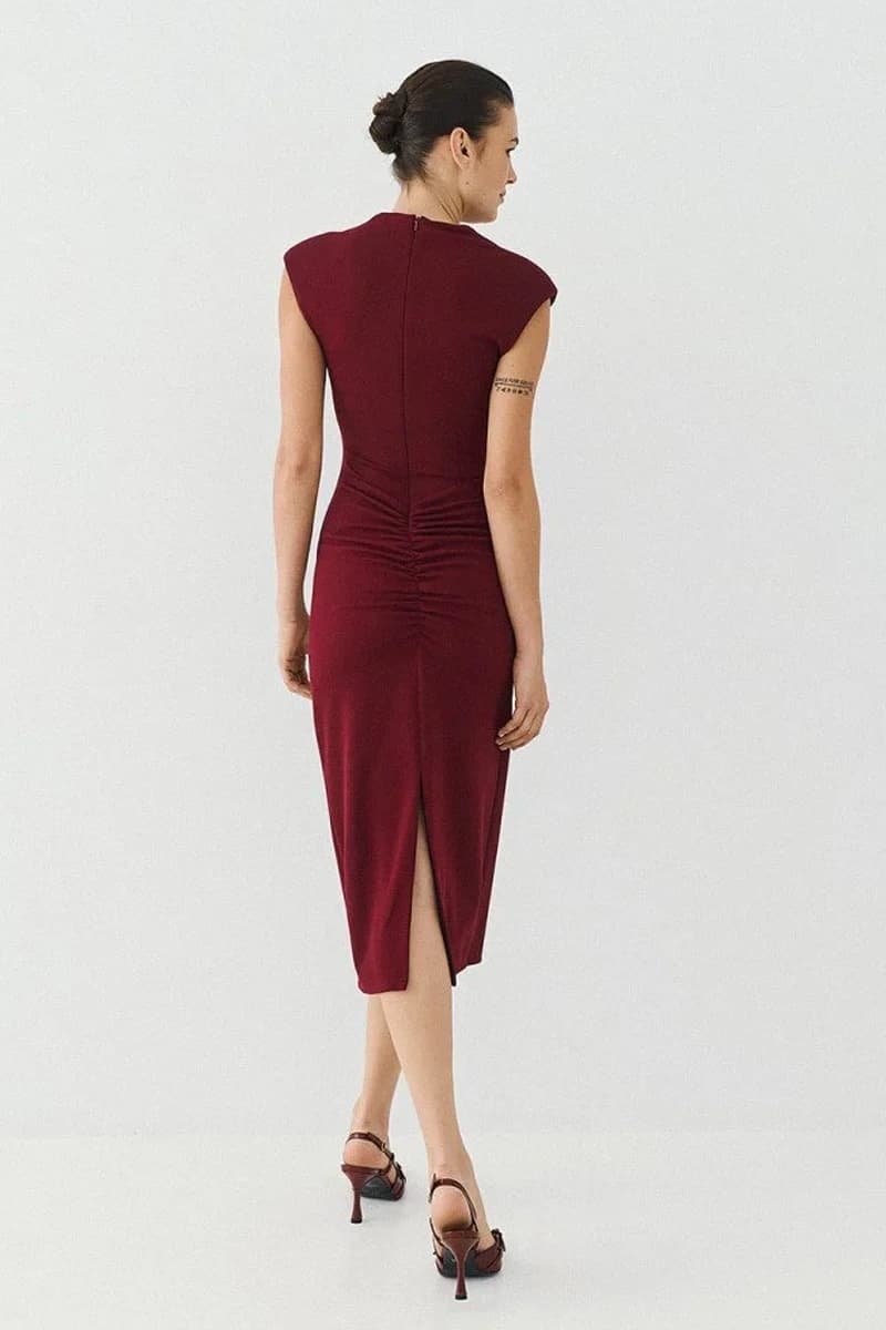 Abito midi senza maniche con arricciature | ACCESS FASHION - 2