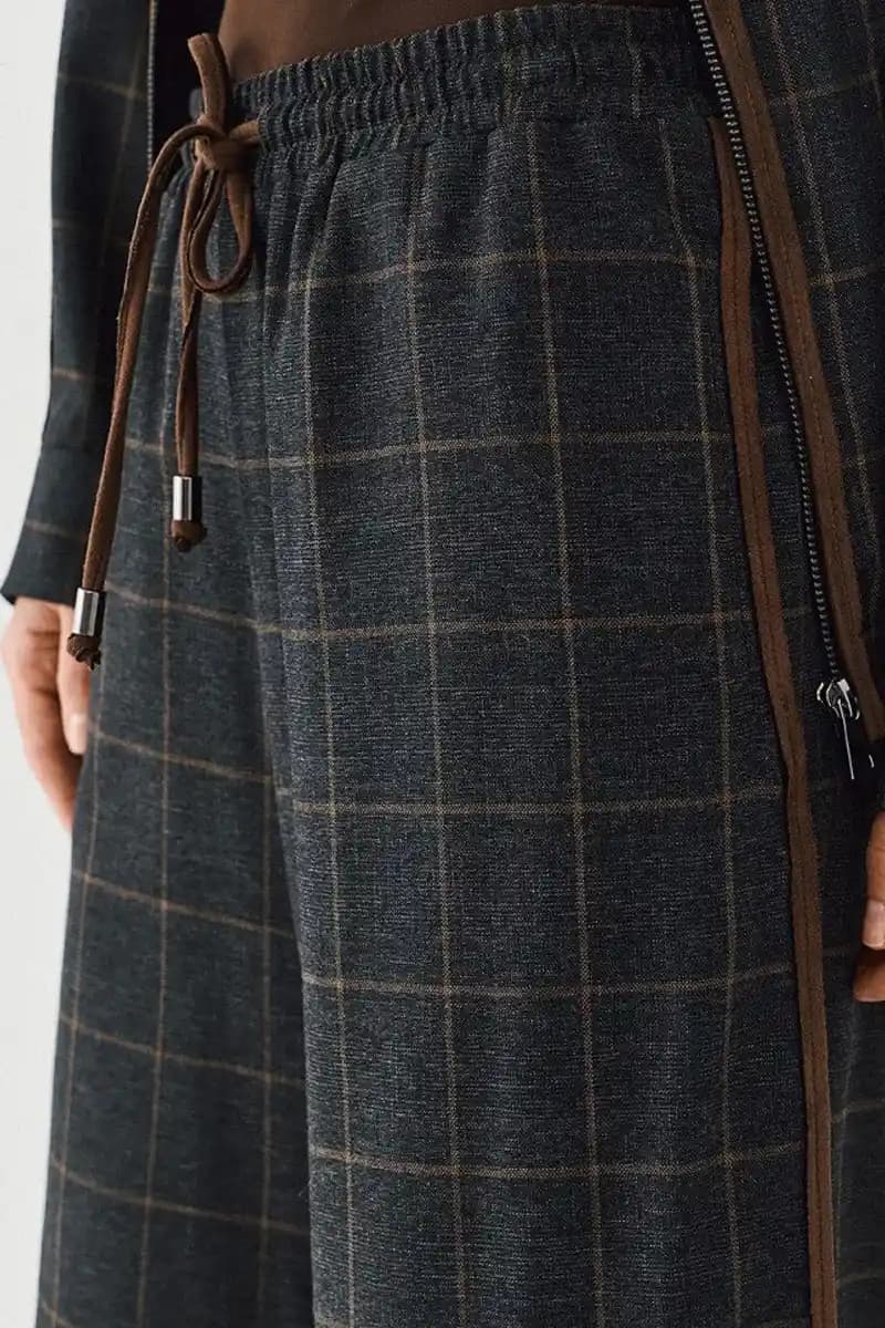 Pantaloni a quadri con elastico in vita | ACCESS FASHION - 4