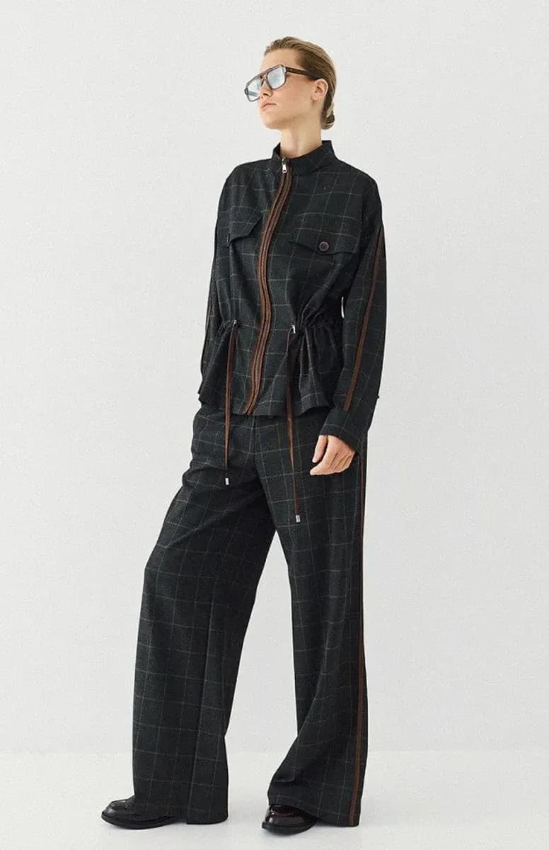 Pantaloni a quadri con elastico in vita | ACCESS FASHION - 5