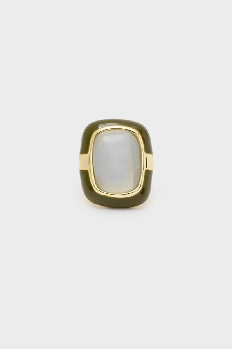 Anello Rose con smalto e pietra | NALÌ - 2
