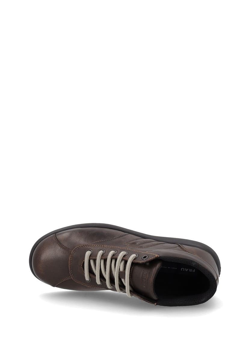 Frau sneakers alta da uomo in pelle color marrone - 4