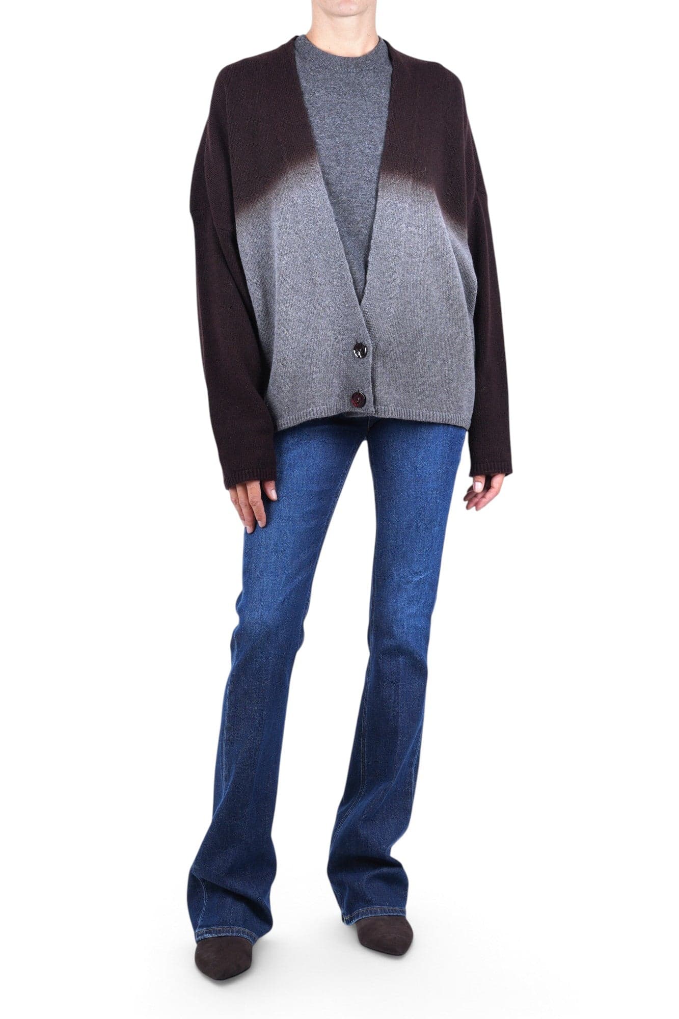 Alysi  - Cardigan - 480615 - Grigio/Marrone - 2