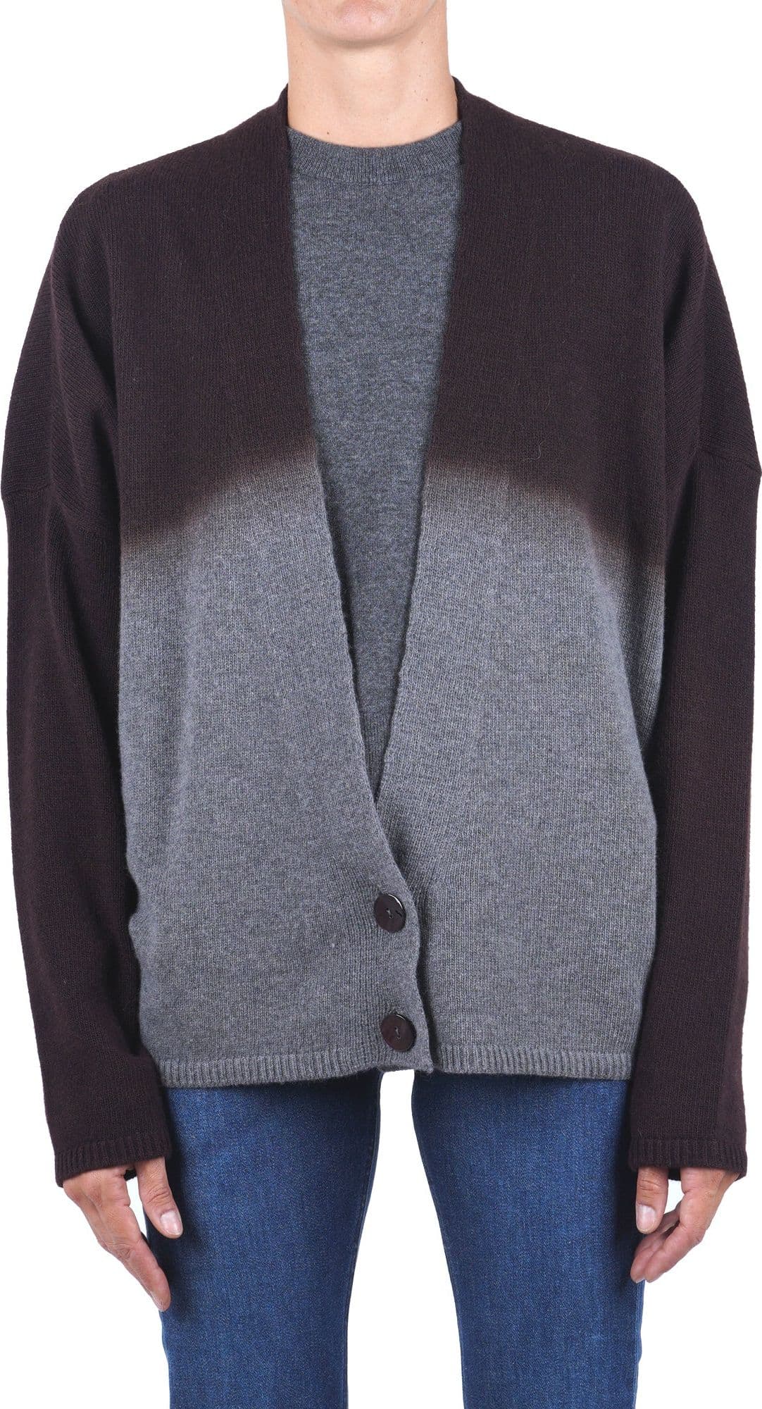 Alysi  - Cardigan - 480615 - Grigio/Marrone - 3