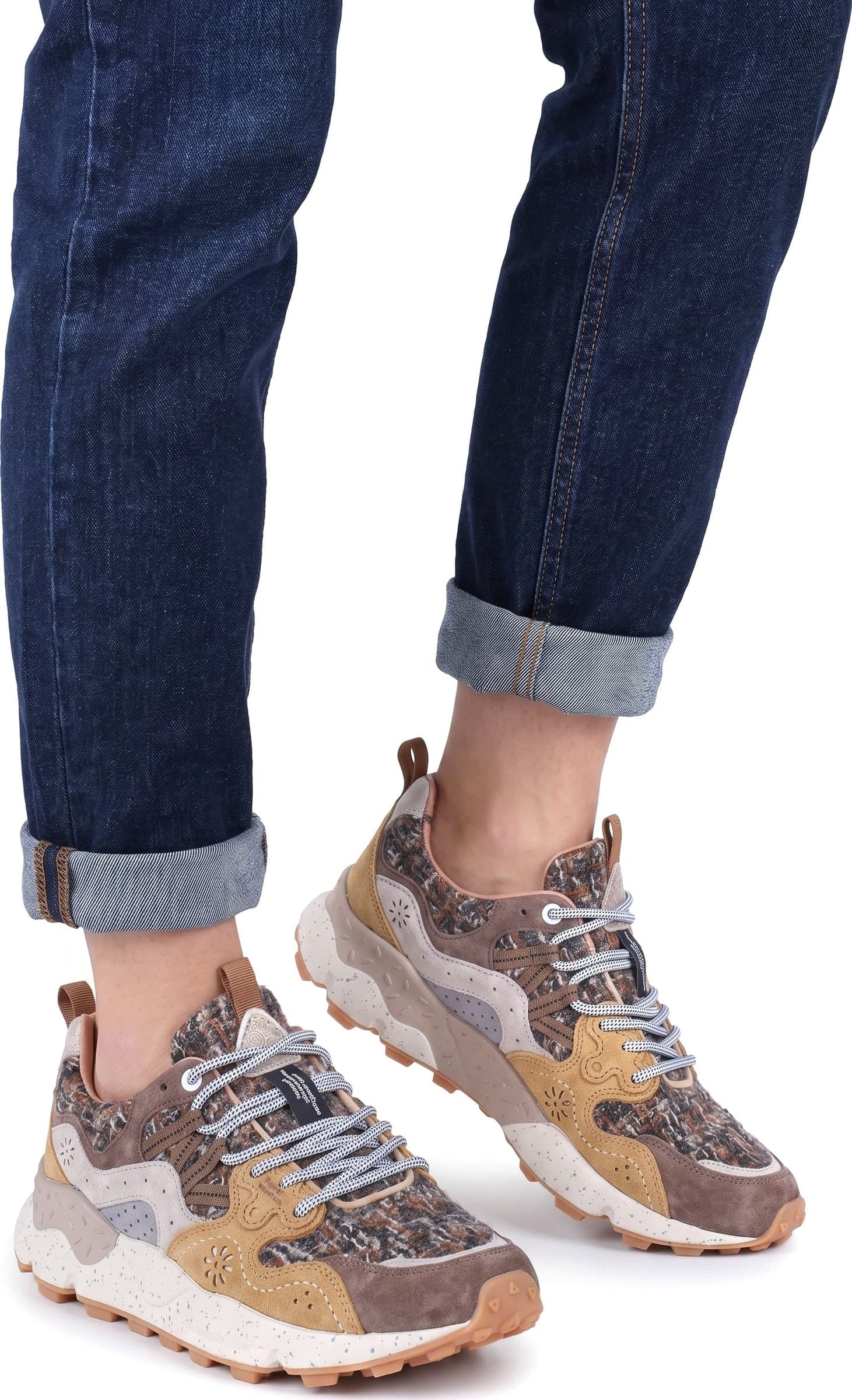 FLOWER MOUNTAIN Flower Mountain - Sneakers - 480807 - Marrone/Ocra - 6