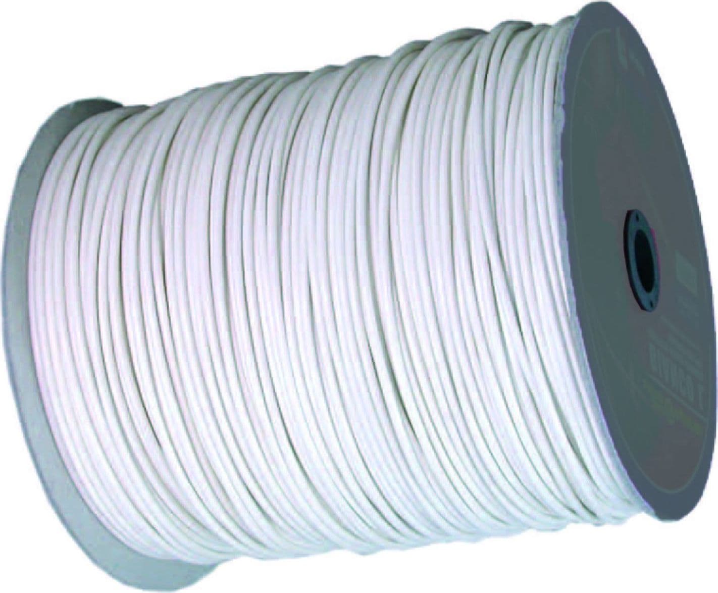 Cavetto acciaio ottonato rivestito in pvc bianco  - ø mm.6 in rotoli da mt.350 - 2