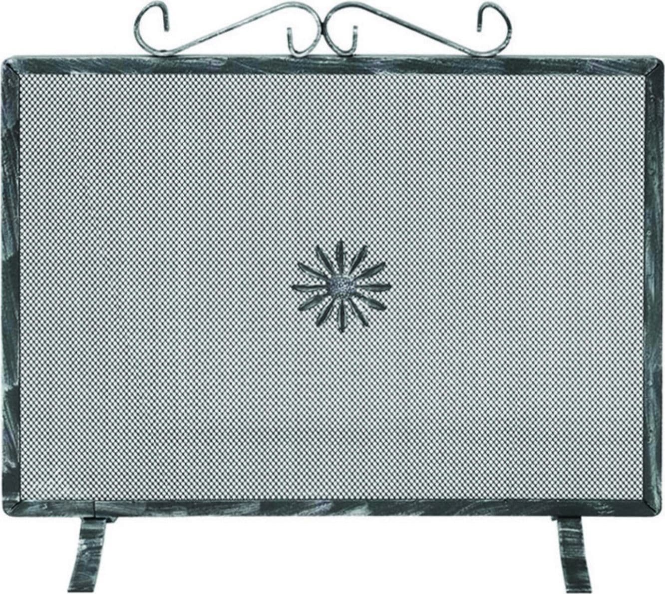 parascintille rettangolare per camino con decoro  ferro battuto - cm.40x50h.  - - 4