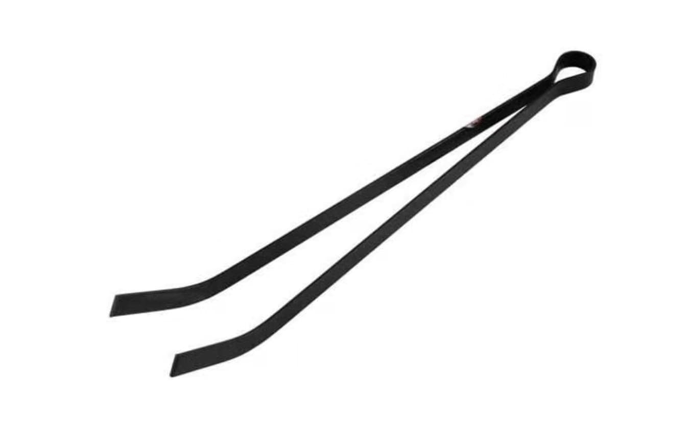 molla per camino in ferro battuto verniciato nero 	- cm.50h. - 4