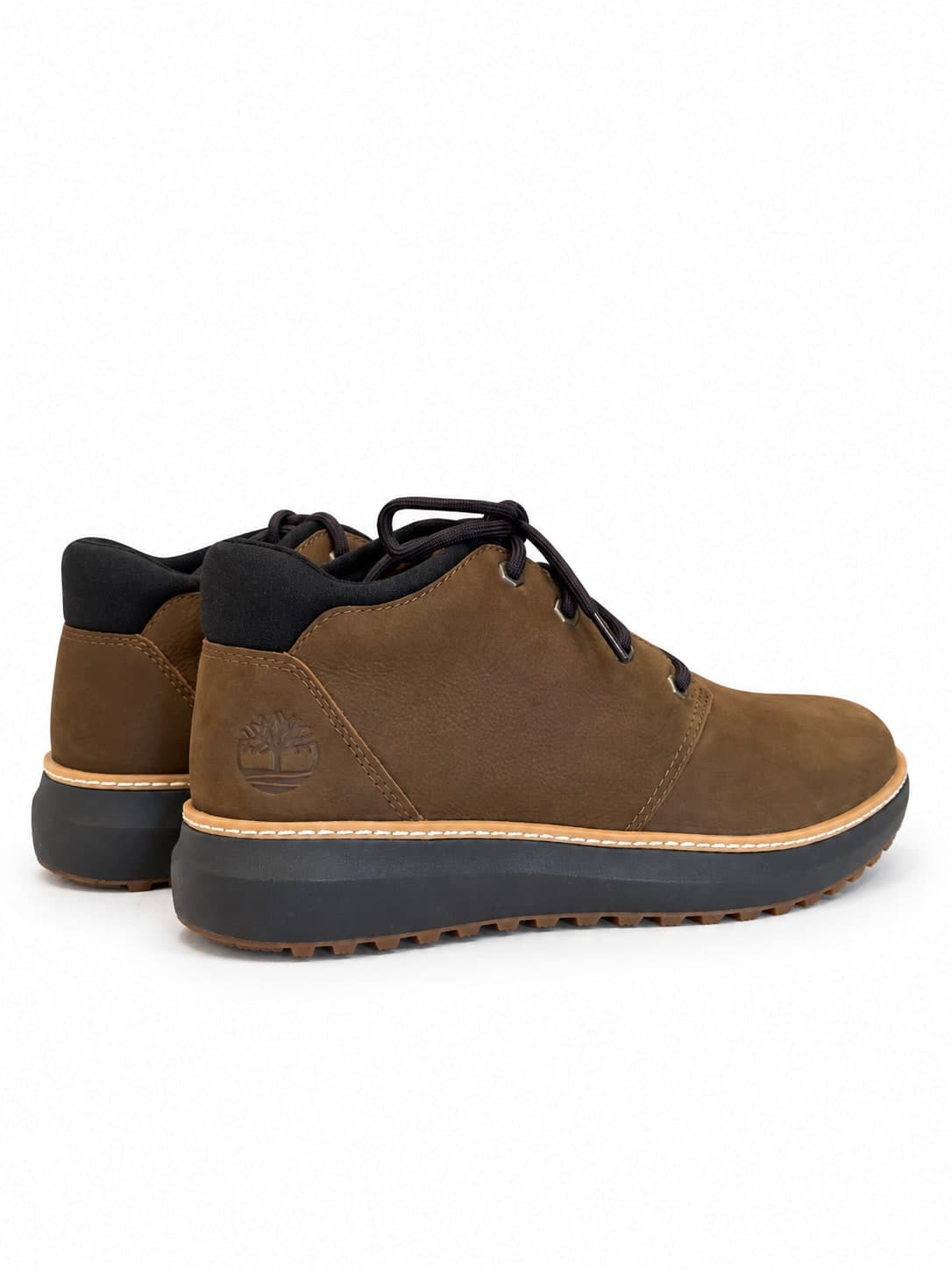 Timberland mid lace scarponcino uomo Hudson Road marrone scruro - 3