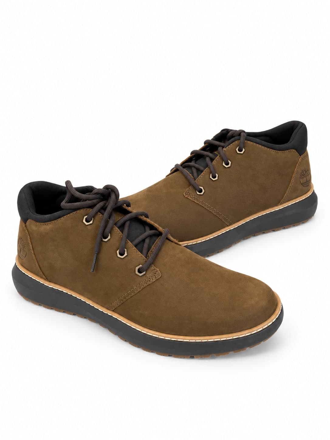 Timberland mid lace scarponcino uomo Hudson Road marrone scruro - 4