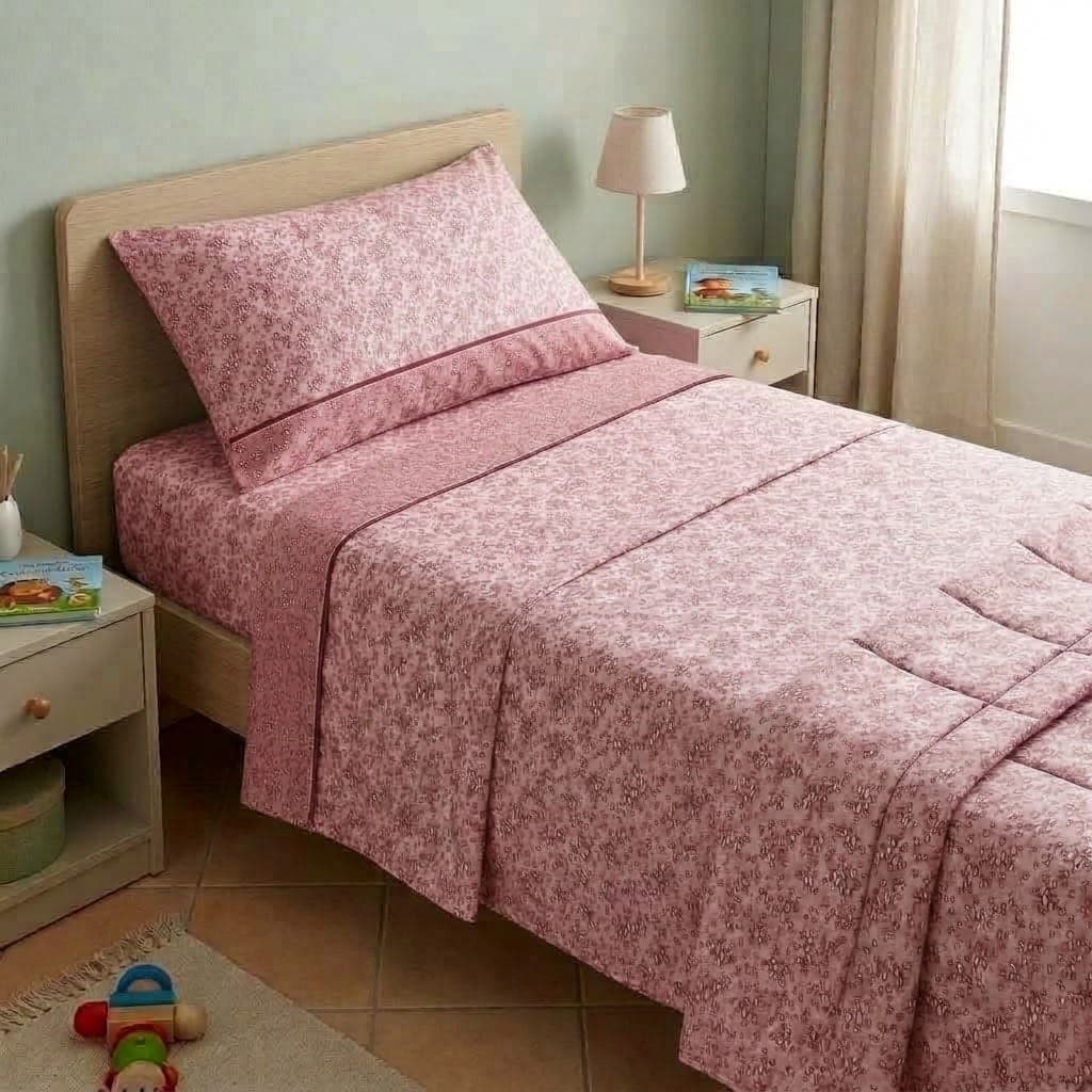 Completo Lenzuola Singolo Karina Angel's in 100% Cotone - 2