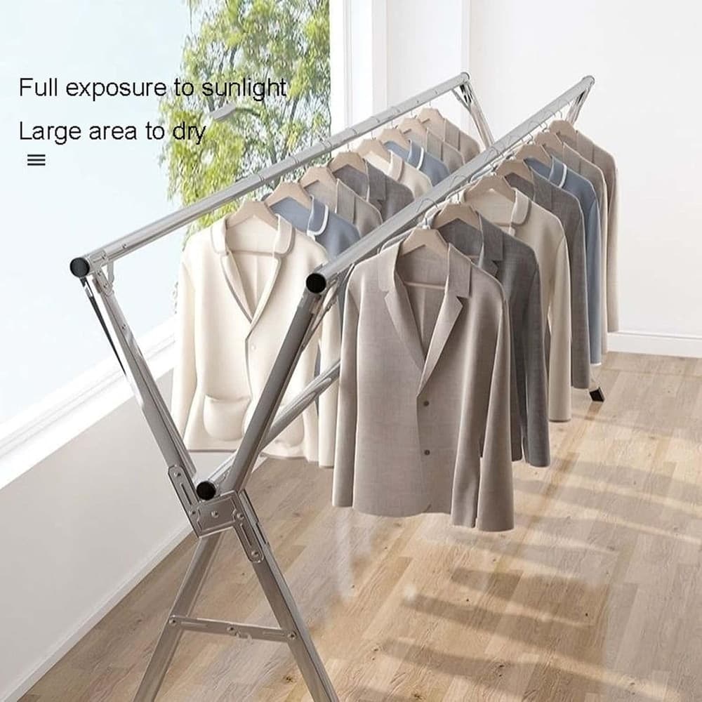 STENDIBIANCHERIA A 3 BARRE BUCATO PIEGHEVOLE APPENDIABITI ASTE SUPERIORI REGOLABILI 69729 - 6