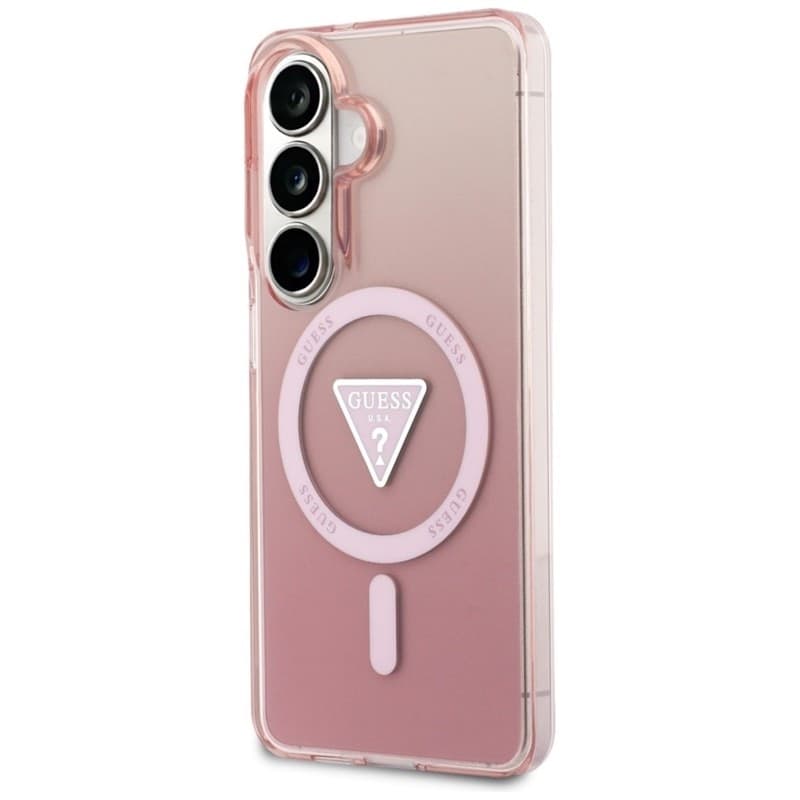 Guess IML Gradient Triangle MagSafe - Custodia per Samsung Galaxy S26 (rosa) - 2