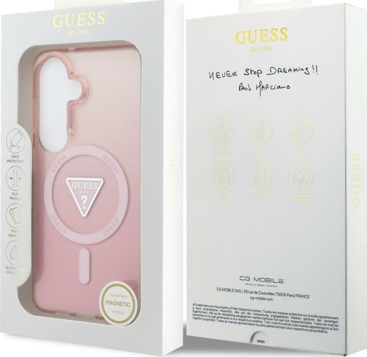 Guess IML Gradient Triangle MagSafe - Custodia per Samsung Galaxy S26 (rosa) - 8