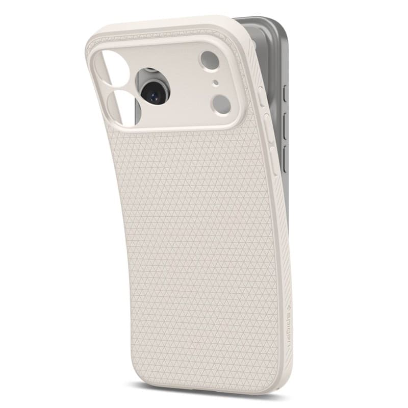 Spigen Liquid Air - Custodia per iPhone 18 Pro Max / 17 Pro Max (Titanio Naturale) - 3