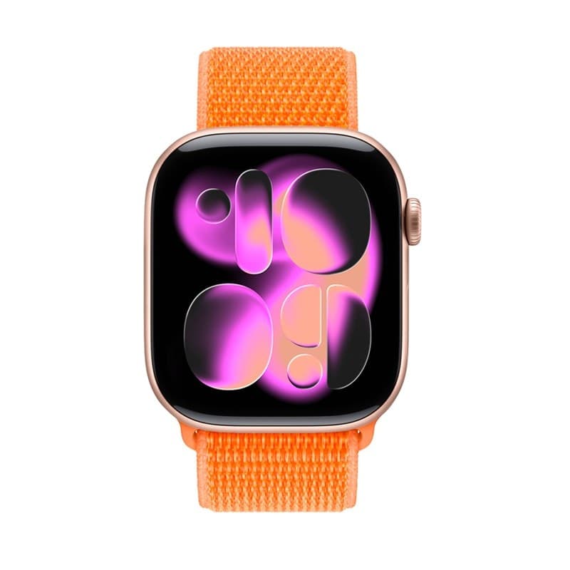 Cinturino sportivo Crong in nylon per Apple Watch 38/40/41/42 mm (Arancione tropicale) - 3