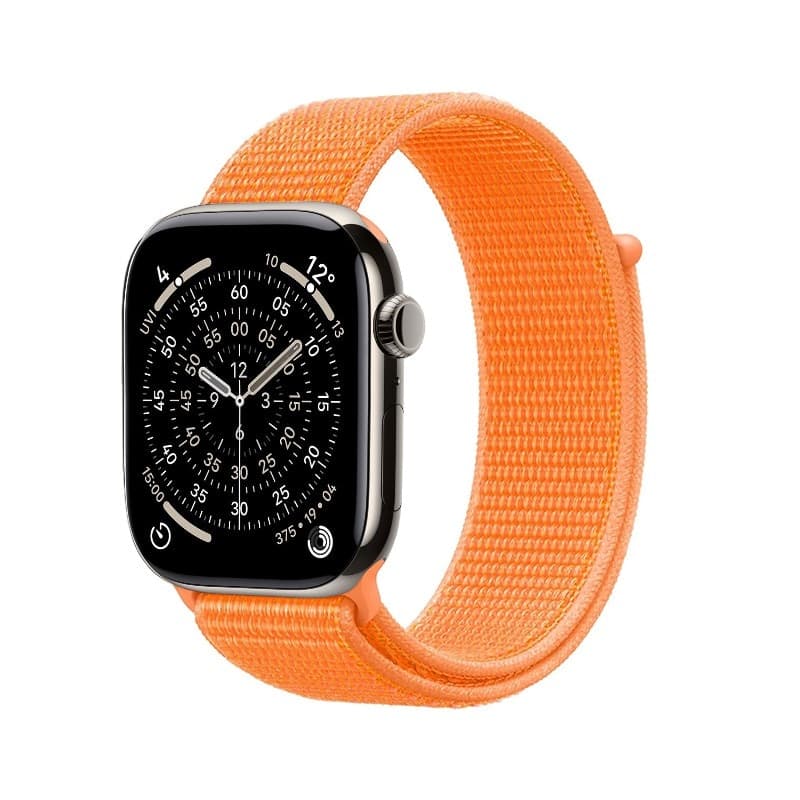 Cinturino sportivo Crong in nylon per Apple Watch 38/40/41/42 mm (Arancione tropicale) - 6
