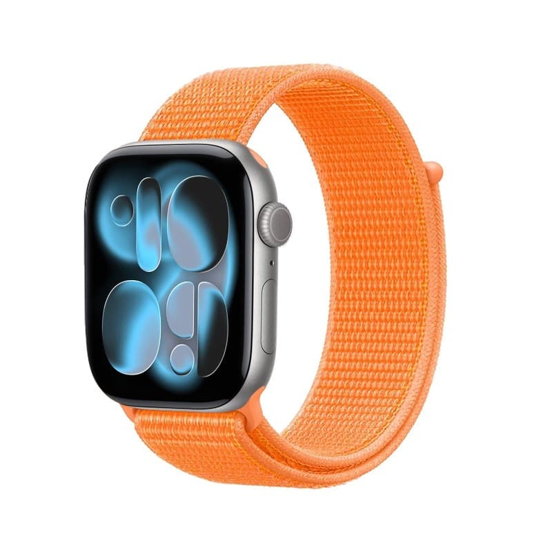 Cinturino sportivo Crong in nylon per Apple Watch 38/40/41/42 mm (Arancione tropicale) - 7