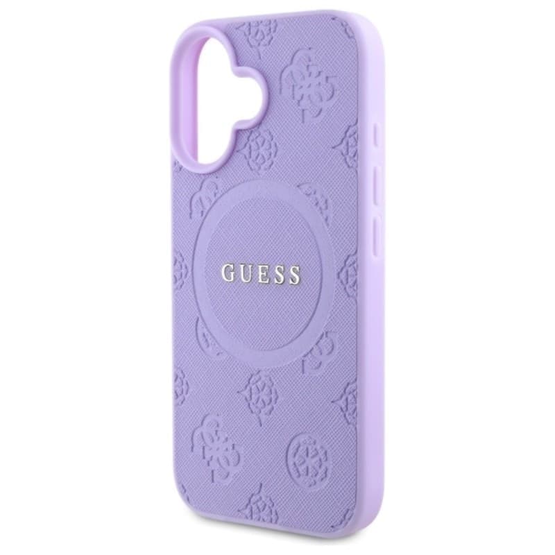Guess Saffiano Peony Classic Logo MagSafe - Case for iPhone 16 (purple) - 6