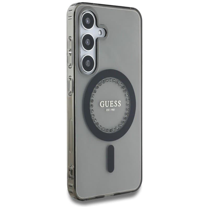 Guess Rhinestones Printed Classic Logo MagSafe - Case for Samsung Galaxy S25 (black) - 4