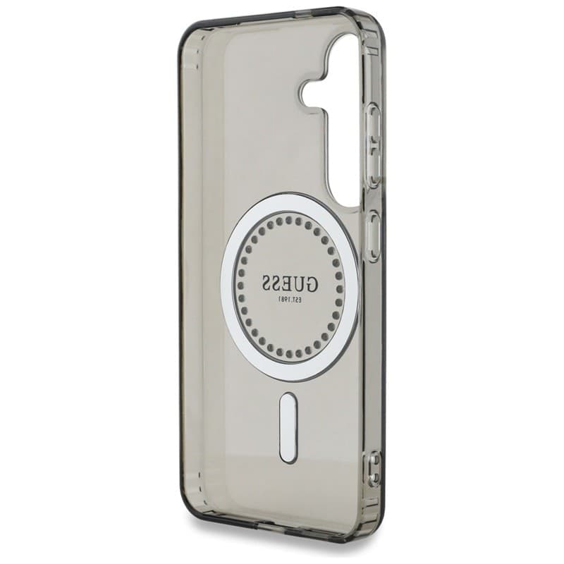 Guess Rhinestones Printed Classic Logo MagSafe - Case for Samsung Galaxy S25 (black) - 7